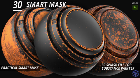 30 High-Detail Smart Masks For Substance Painter - Vol04