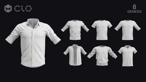 ROLLED UP SLEEVES PACK / zprj obj fbx highpoly