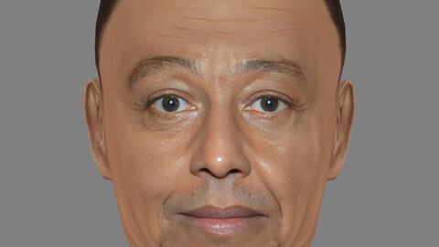 Giancarlo Esposito Head - Low poly head for game