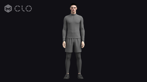 FALL RUNNER outfit / zpac obj fbx highpoly