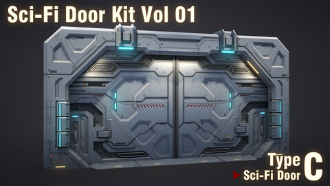 Sci-Fi Door Kit Vol 01-Type C-PBR