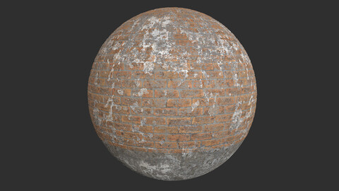 Damaged Brick Wall Pbr 4k Textures