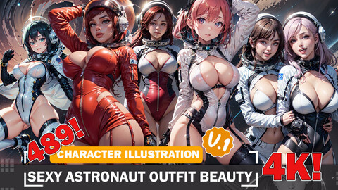 489 Sexy Astronaut Outfit Beauty Diverse Outfit Character Design Reference Art V1 4K