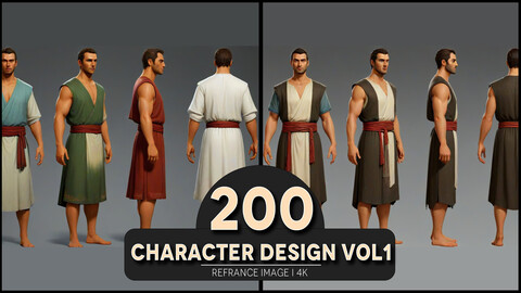 Character Design Vol-1 4K Reference/Concept Images