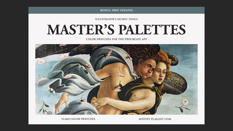 Master's Palettes | Color Swatches for the Procreate App