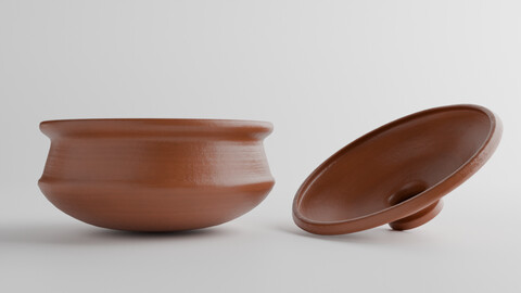 Clay Pot & Lid - 3D Model | FBX | Blend