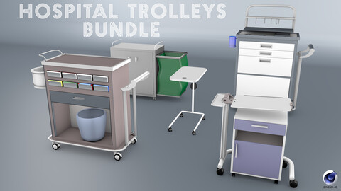 Hospital Trolleys Bundle 8K