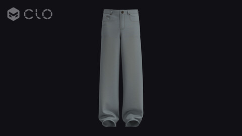 MALE BAGGY JEANS / zpac obj fbx highpoly