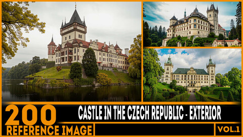 200 ART - Castle in the Czech Republic - Exterior Reference 4K Package vol.1