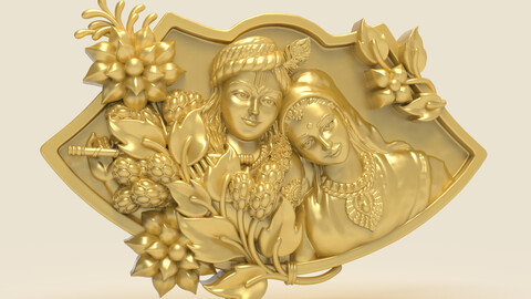 Radhakrishna Necklace stl file