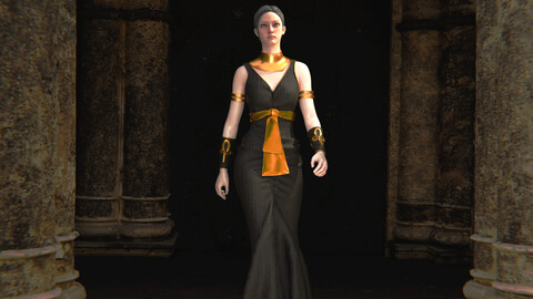 egyptian dress with accessories