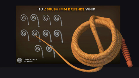 10 Whip [New] IMM brushes pack - ZBRUSH AND BLENDER