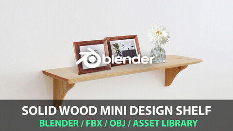 Solid Wood Mini Design Shelf