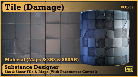 Tile Damage (Stylized) - VOL 03 - SBS & SBsar & Maps