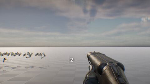 Unreal Engine First Person Sawed-Off Shotgun Animations