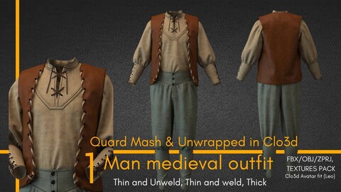 Man medieval outfit