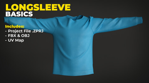 Basic Longsleeve (ZPRJ + OBJ + FBX)