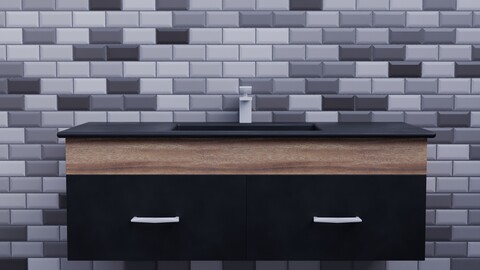 Black SInk Cabinet