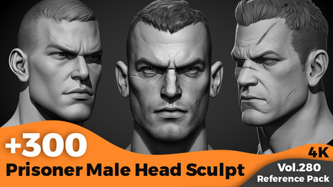 +300 Prisoner Male Head Sculpt(4k)