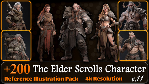 200 The Elder Scrolls Character Reference Pack | 4K | v.11