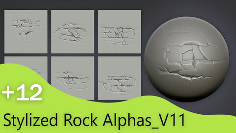 Stylized Rock Alphas_V11