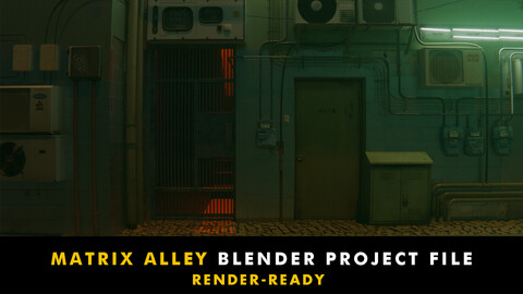 Matrix Alley- Blender Project File (scene+Textures)