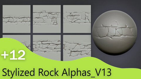 Stylized Rock Alphas_V13