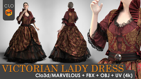 VICTORIAN LADY DRESS