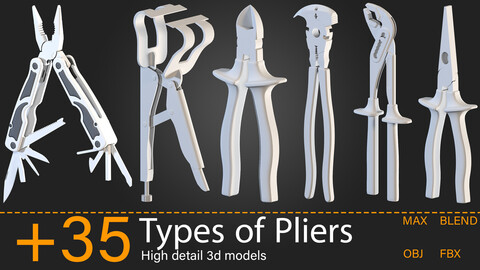 +35-Types of Pliers-Kitbash -vol.02