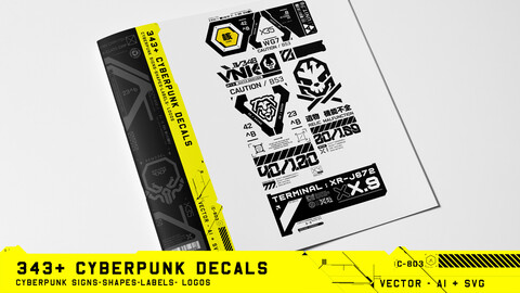 343 Cyberpunk Decals Megapack 2 - Commercial license