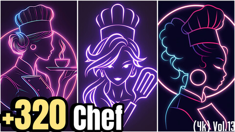 +320 female chef Concept (4k)