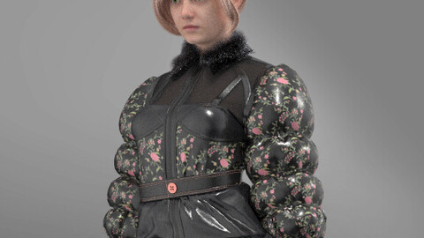 FLEUR LEATHER JACKET FOR GENESIS 8