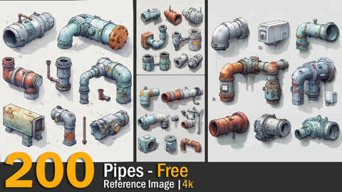 Pipes |  Free | Reference Images | 4K