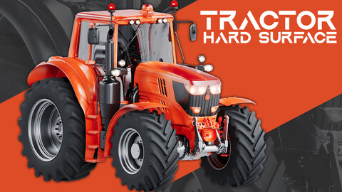 Photorealistic 3D Tractor Model - Vehicle Hard Surface