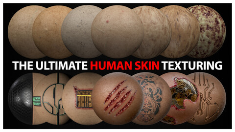 The Ultimate Human Skin Texturing Bundle | Substance Painter & Substance Designer and More