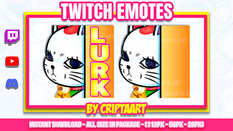 Turbo Granny Lurk Twitch Emote, Angry DandaDan Sub Emoji, Cat, Channel Points Anime / Stream Graphics, Discord, Kick, Tiktok, Youtube