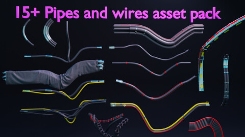 15+ Pipes and wires asset pack