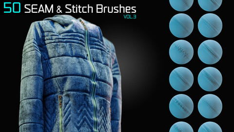 50 Seam & Stitch Brushes-Vol-3