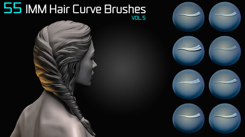 55 IMM Hair Curve Brushes-Vol-5