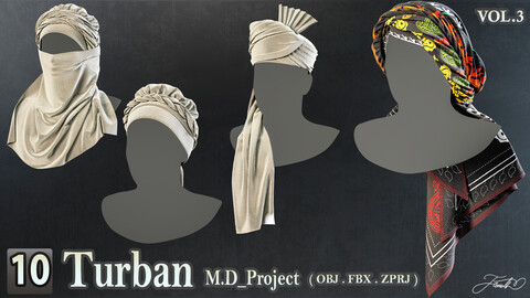 10 Turban Models - Marvelous Designer - VOL 3