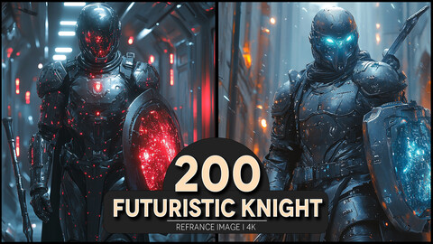 Futuristic Knight 4K Reference/Concept Images