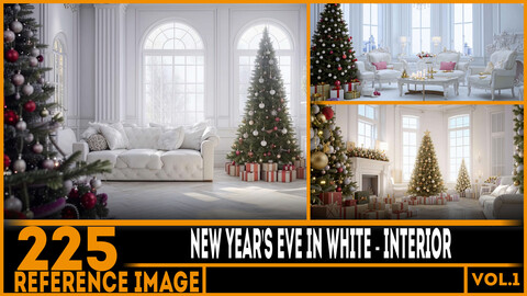 225 ART - New Year's Eve in White - Interior Reference 4K Package vol.1