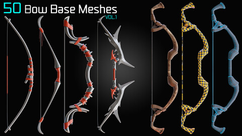 50 Bow Base Meshes-Vol-1