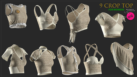 9. models of women's outfit / marvelous & clo3d / OBJ / FBX