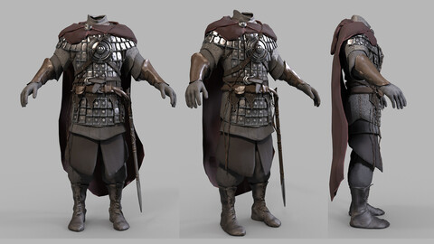 Medieval Russian Duke ( Knyaz, Князь) VIII-XI c. | Rigged for metahuman skel. | PBR Textures as on images | Gameready