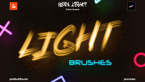 Neon Light Procreate Brushes