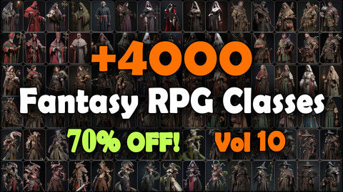 4000 Fantasy RPG Classes Reference Pack | MEGA Bundle | 4K | v.10