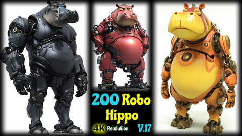 200 Robo Hippo - 4K Resolution - V.17