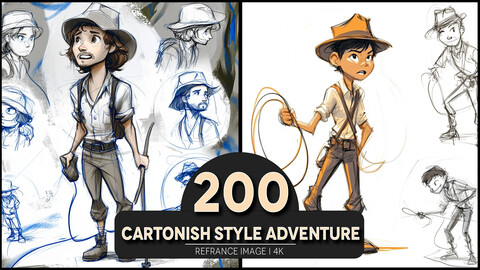 Cartonish Style Adventure 4K Reference/Concept Images