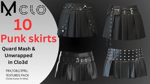 punk skirt pack